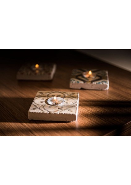 Doğal Taşlu Şık Mumluk, Dekoratif ve Eşsiz Tasarım fiyatları