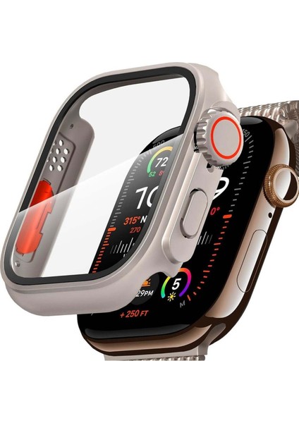 Apple Watch 10. Series 46MM Kılıf Ekran ve Kasa Koruma Change Dönüştücü Watch Ultra Görünümlü Kasa