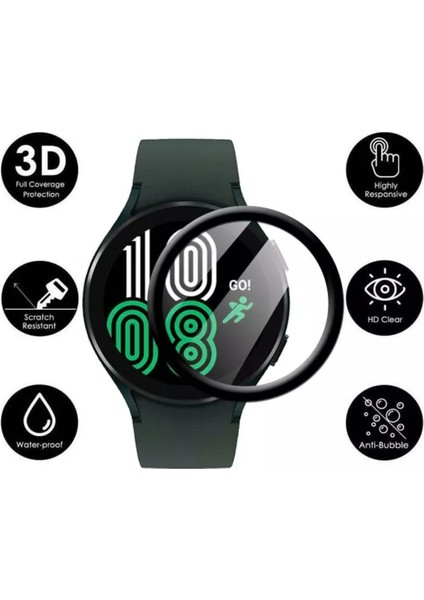 Galaxy Watch Active 2 40MM Uyumlu Tam Kaplayan Darbelere Dayanıklı Kırılmaz Cam Nano Ekran Koruyucu