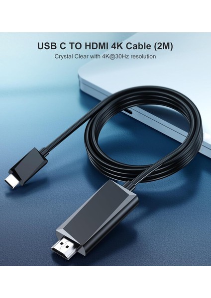 iPhone 15 Pro Max/16/16 Plus/16 Pro Max Uyumlu Type-C HDMI Çevirici 4K 1080P Usb-C 2m Dönüştürücü fırsatları