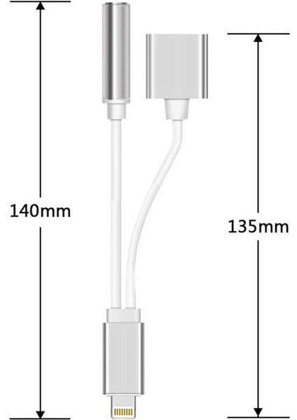 Apple iPhone 14 13 12 11 x 8 7 Uyumlu Kulaklık Çevirici Lightning Dönüştürücü Bluetooth Gerektirmez modelleri
