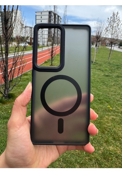 Samsung Galaxy S25 Ultra Uyumlu Kılıf Magsafe Renkli Mat Sararmaz Kamera Etrafı Metalik Kapak