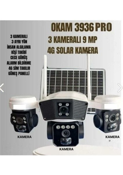3936 4g Sim Kartlı Solar 9mp Ptz Dual Lens Kamera