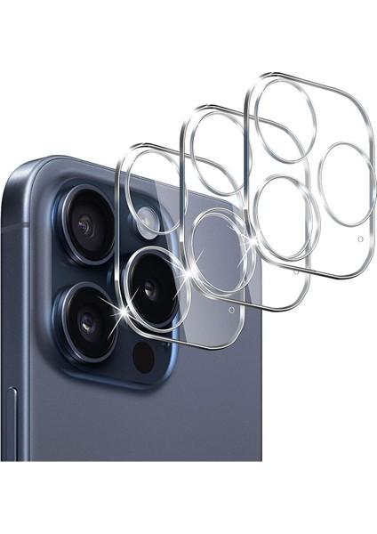 iPhone 14 Pro/14 Pro Max Uyumlu Kamera Lens Koruyucu Temperli Cam Dayanıklı Kamera Lens Koruma
