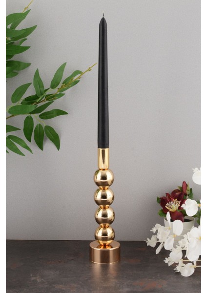 Şamdan, Gold Kaplama, Dekoratif Metal Mumluk, Şık ve Şık Tasarım ile Evinizde.