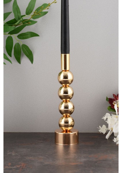 Şamdan, Gold Kaplama, Dekoratif Metal Mumluk, Şık ve Şık Tasarım ile Evinizde. fırsatları