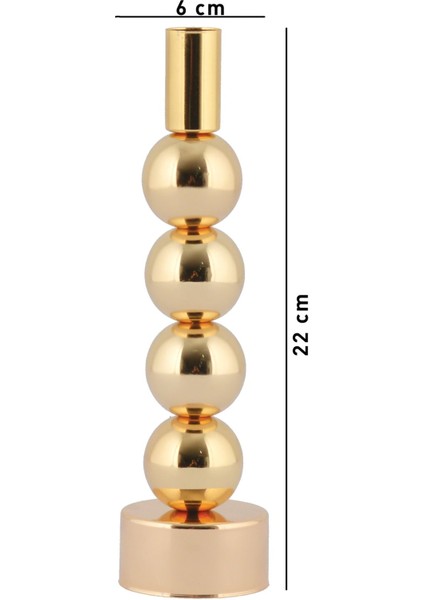 Şamdan, Gold Kaplama, Dekoratif Metal Mumluk, Şık ve Şık Tasarım ile Evinizde.
