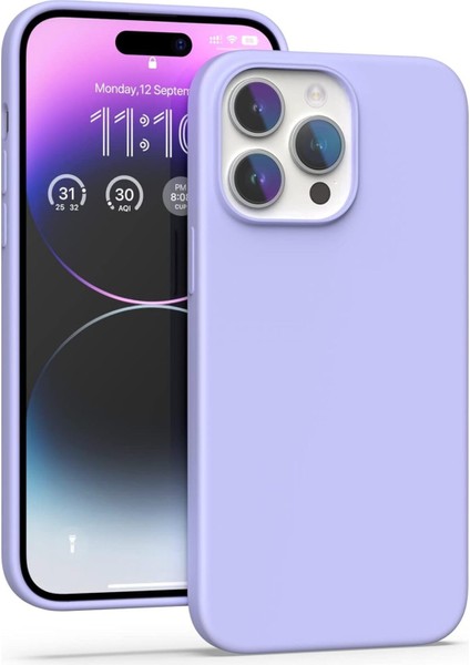 Yüksek Kaliteli iPhone 14 Pro Uyumlu Kılıf Liquid Silikon Renkli Mat Lekelere Dayanıklı Kaymaz