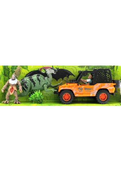 Dinozor Avcısı jeepli Oyun Seti