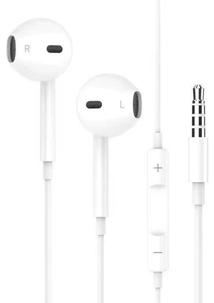 5/5s/6/6s/6s Plus Uyumlu 3.5mm Jack Kulaklık Samsung Xiaomi Huawei Uyumlu Mikrofonlu Kulaklık