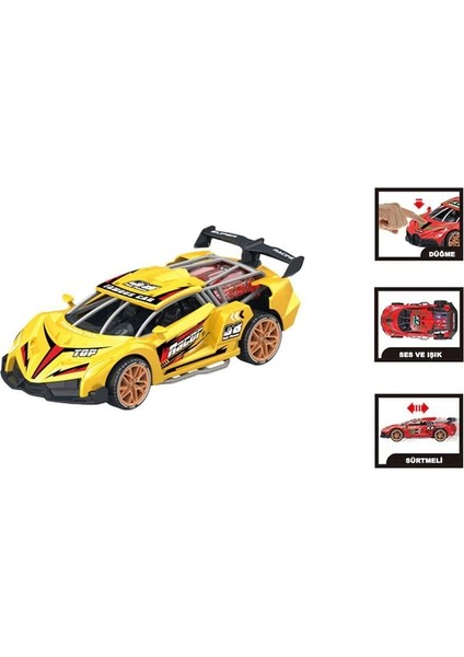 MG-D500-04-06 Sesli ve Işıklı Sürtmeli Spor Araba -1 Adet Fiyatıdır