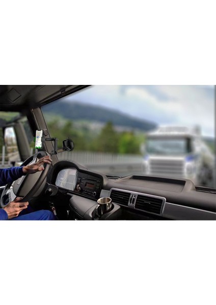 Tır/kamyon/vinç/suv/araç Içi Telefon Tutucu Büyük Boy Uzun Vantuzlu Cam ve Torpido Için Uygun Tutucu