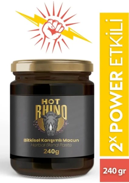 Hot Rhino Erkeklere Özel Bitkisel Karışımlı Performans Artıran Ballı Atom Macun 240 gr x 4 Adet