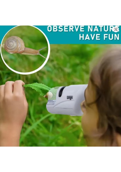 Çocuklar Için 12 Li Örnek Seti Hediyeli Işıklı Mini Cep Boy Zoomlu El Mikroskop Seti(Başlangıç Seti)