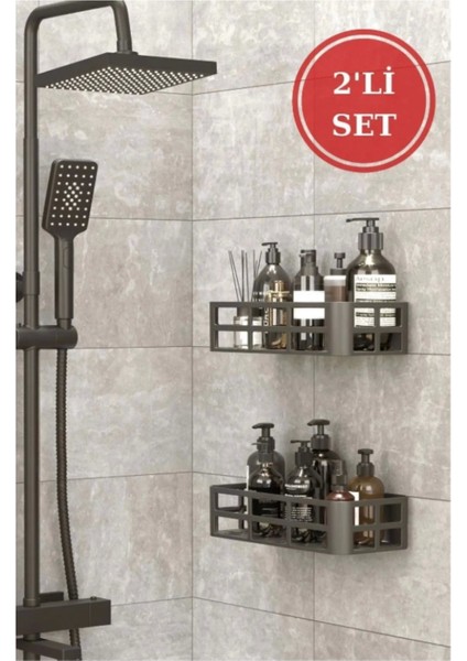 2’li Banyo Organizer Düzenleyici Yapışkanlı Raf modelleri
