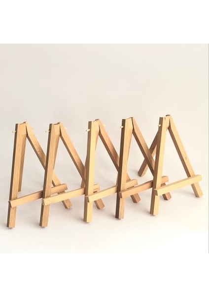 Masa Üstü Şövale, Ahşap, Mini Şövale, Ayaklı, Resim Şövalesi 21CM Boyunda
