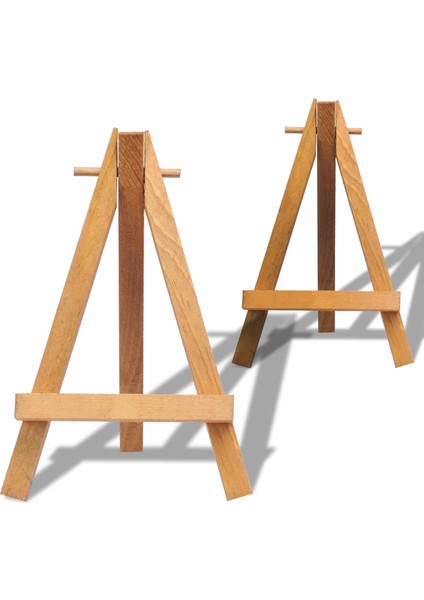 Masa Üstü Şövale, Ahşap, Mini Şövale, Ayaklı, Resim Şövalesi 21CM Boyunda