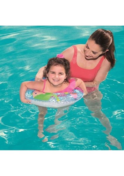 Renkli Deniz Kızı Desenli 51 cm Can Simidi, Güvenli ve Eğlenceli Yüzme Çözümü fiyatları