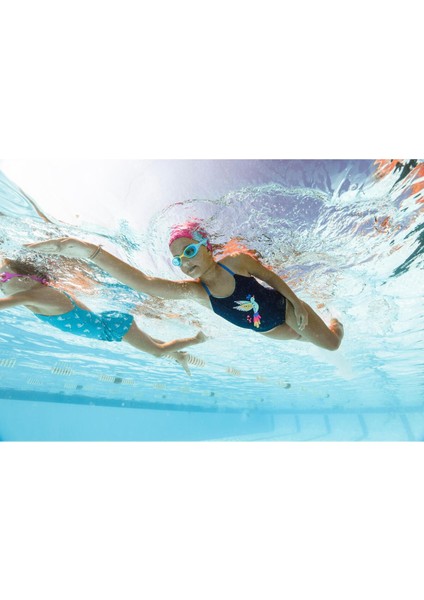 Çocuk Yüzücü Gözlüğü, Mavi/sarı, Şeffaf Cam, Rahat ve Şık Tasarım fırsatları