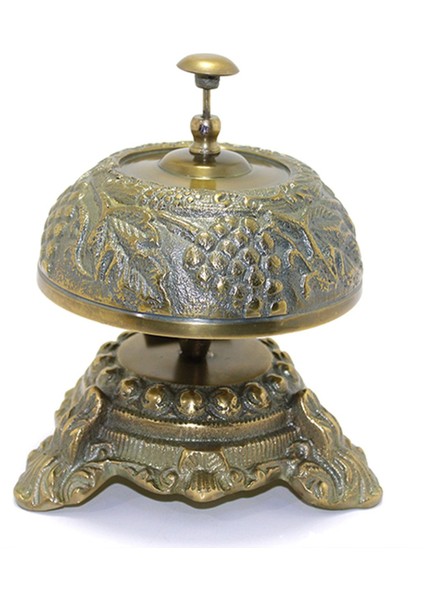 Dekoratif Masa Üstü Pirinç Resepsiyon Zili 18*15 cm