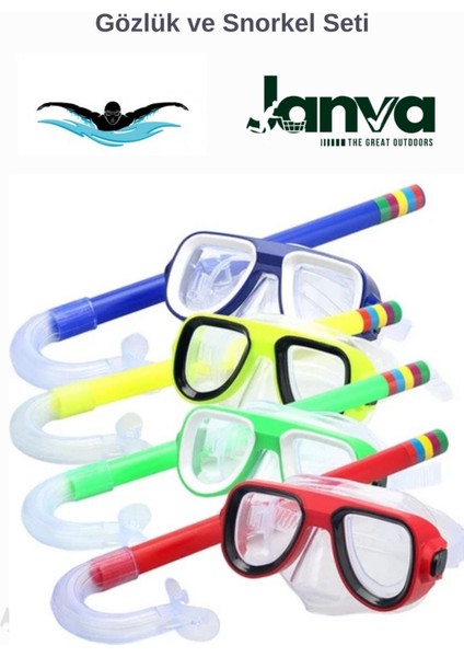 Renkli Yüzme Seti, Gözlük ve Snorkel ile Deniz ve Havuz Keyfi Için Ideal