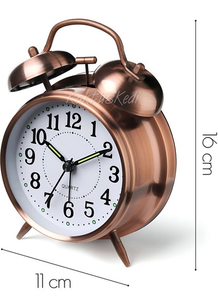 Işıklı Bakır Masa Saati, Nostaljik Büyük Boy Metal Tasarım fırsatları