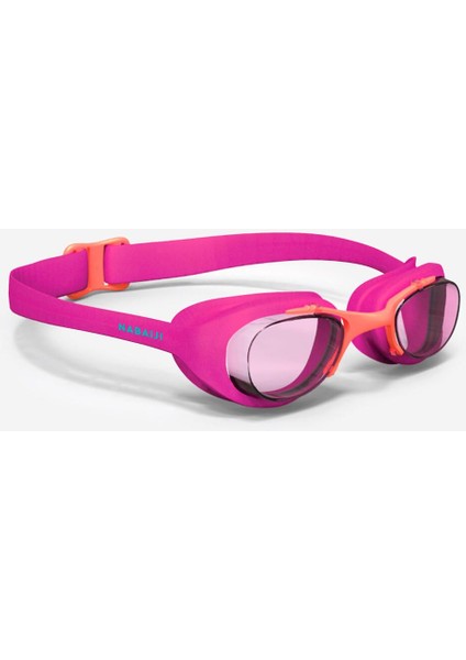 Yumuşak Çocuk Yüzücü Gözlüğü, Pembe- Turuncu, Şeffaf Cam