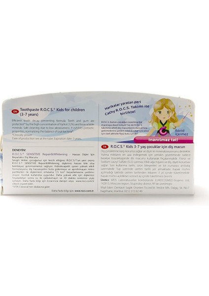 Kids Florürsüz Diş Macunu 3-7 Yaş 35 ml