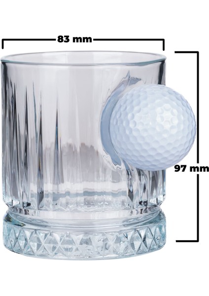 Gerçek Golf Toplu 2’li Lüks Kristal Viski Bardak Seti 355 cc modelleri