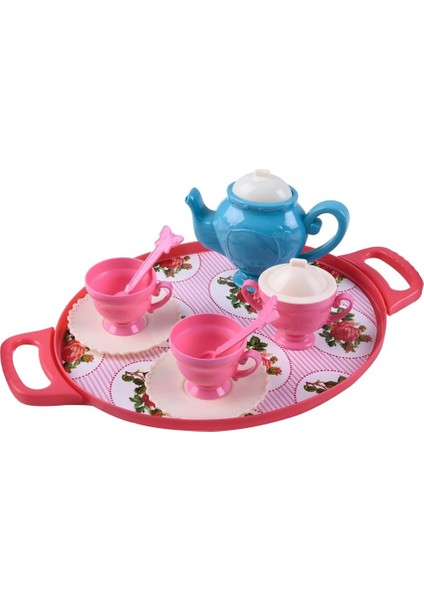 Zuzu Tepsili Çay Seti Pembe modelleri
