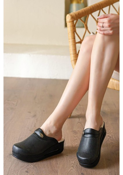 Siyah Kadın Sabo Air max Taban Tam Ortopedik Anatomik Hastane, Doktor, Hemşire, Aşçı Terliği