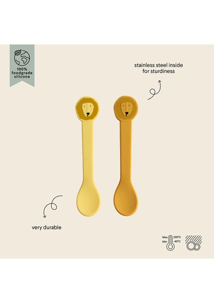 Silikon 2li Kaşık Seti Mr. lion fiyatları