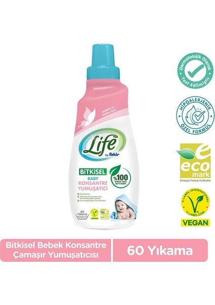 Life By Fakir Baby %100 Bitkisel Konsantre Yumuşatıcı 1500 ml (60 Yıkama)