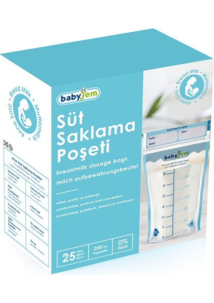 Süt Saklama Poşeti 25 Adet