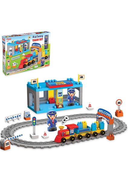 Raylı Tren Blok Set