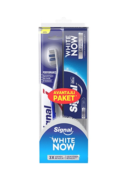 Diş Macunu White Now 75 ml +Performans Diş Fırçası