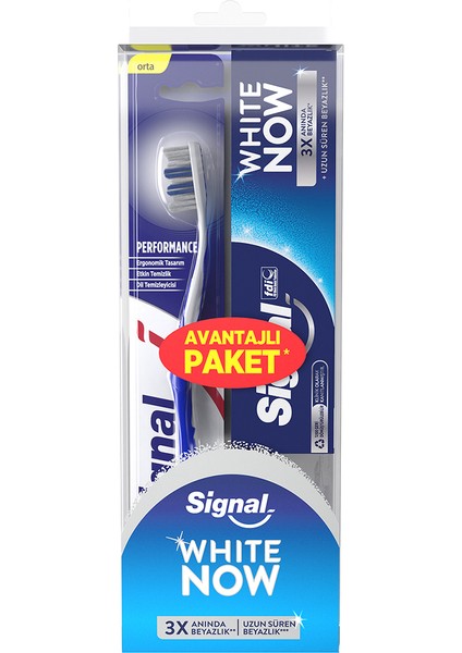 Diş Macunu White Now 75 ml +Performans Diş Fırçası