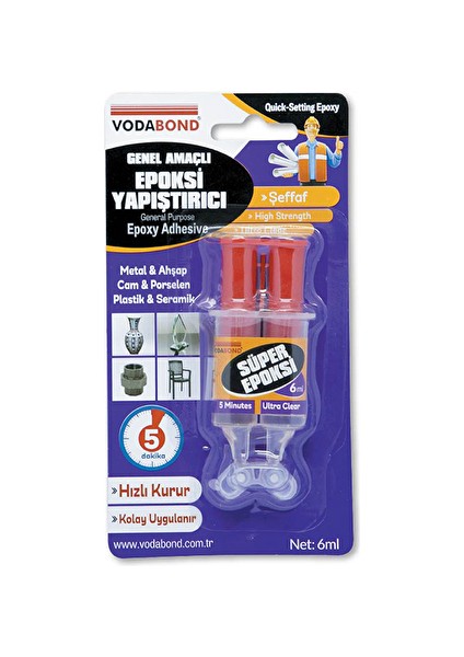 Epoksi Yapıştırıcı Şeffaf 6ml