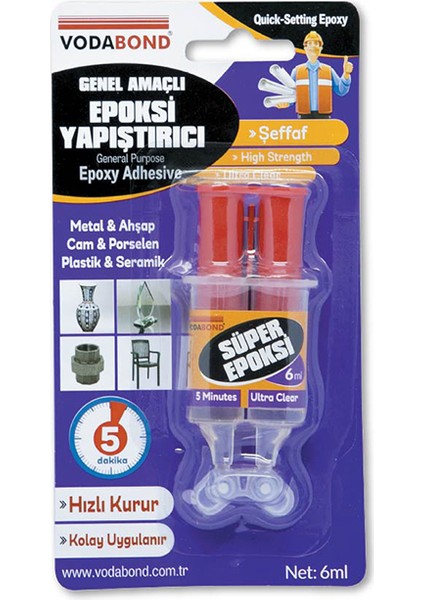 Epoksi Yapıştırıcı Şeffaf 6ml fiyatları