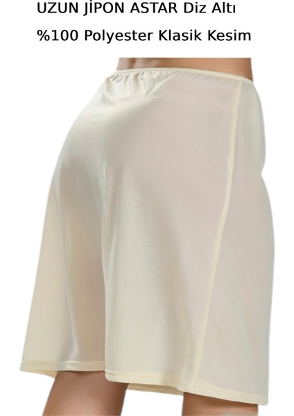 Uzun Dizaltı Etek Altı Jüpon Kadın Elbise Astarı Polyester fiyatları