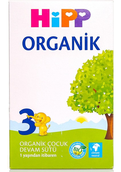 3 Organik Çocuk Devam Sütü 600 gr 1+ Yaş