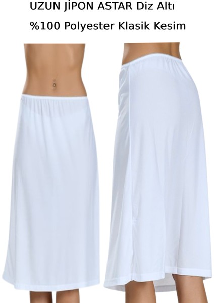 Uzun Dizaltı Etek Altı Jüpon Kadın Elbise Astarı Polyester modelleri