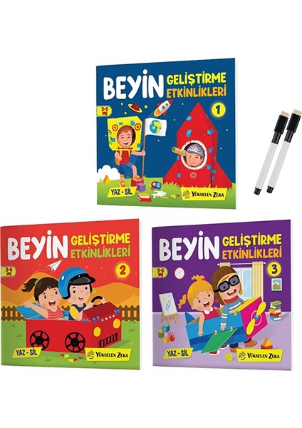 Yaz Sil Serisi 3 Kitap ve Kalem Seti İnce Motor Becerileri Geliştirir