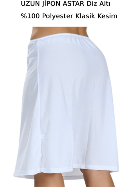Uzun Dizaltı Etek Altı Jüpon Kadın Elbise Astarı Polyester fiyatları