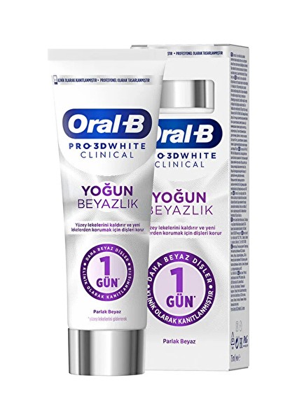 Oral-B Diş Macunu Clinical Parlak Beyaz 75 ml