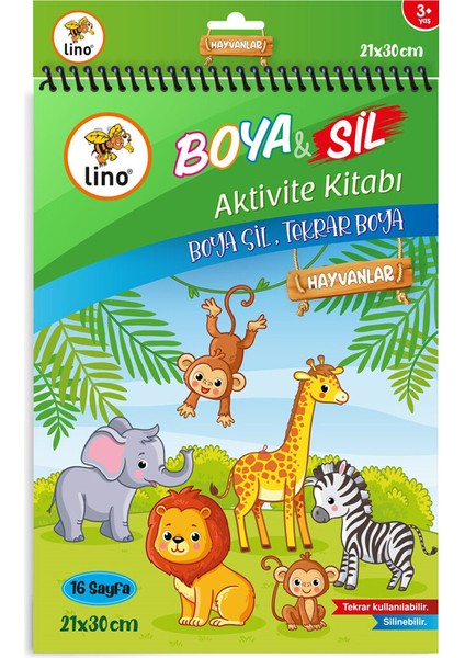 Boya Sil Aktivite Boyama Kitabı Hayvanlar A4 Ebat (Silinebilir) fiyatları