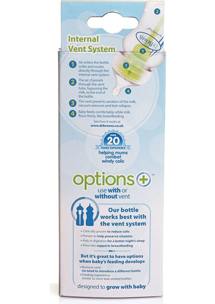 Db 51600 Dr Browns Options+ Geniş Ağız Antikolik Pp Biberon 150 ml 0+ Ay modelleri