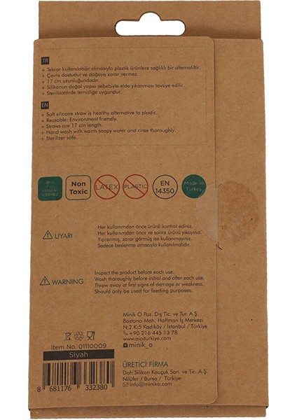 Silikon Pipet 10'lu Bitter Black