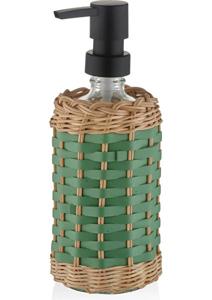 Rattan Cam Sıvı Sabunluk Yeşil 330 cc