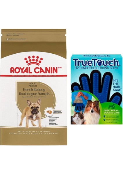 Yetişkin French Bulldog Köpek Maması 3 kg ve Tüy Toplama Eldiveni Seti